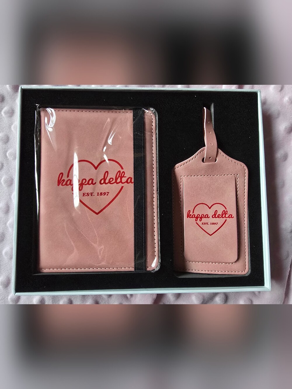NIB! KAPPA DELTA - KD Sorority Luggage Tag & Passport Cover